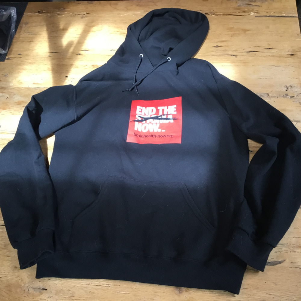 hoodie black M mens Mental health end the stigma